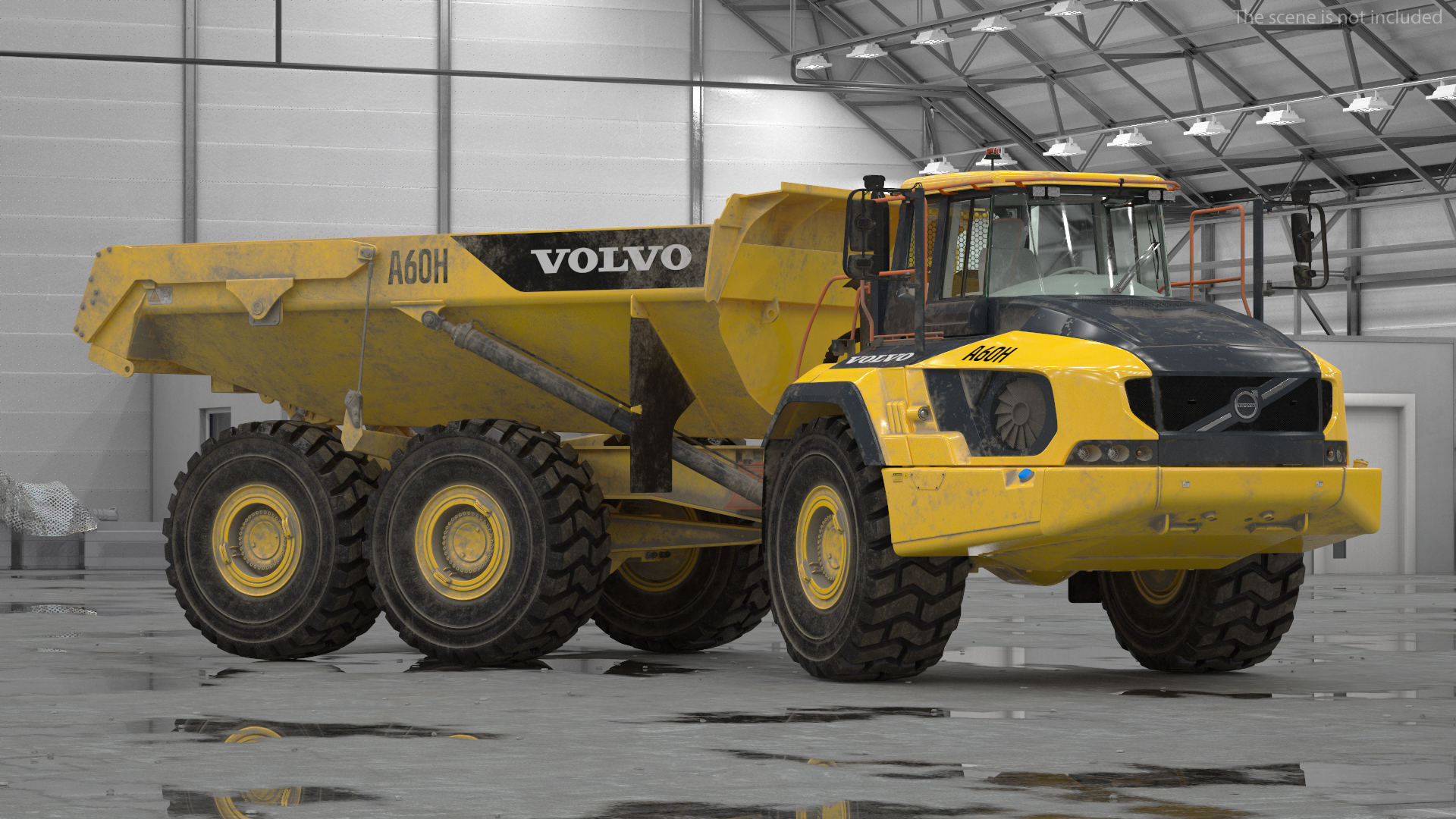 Volvo A60H Truck Dirty Rigged 3D model