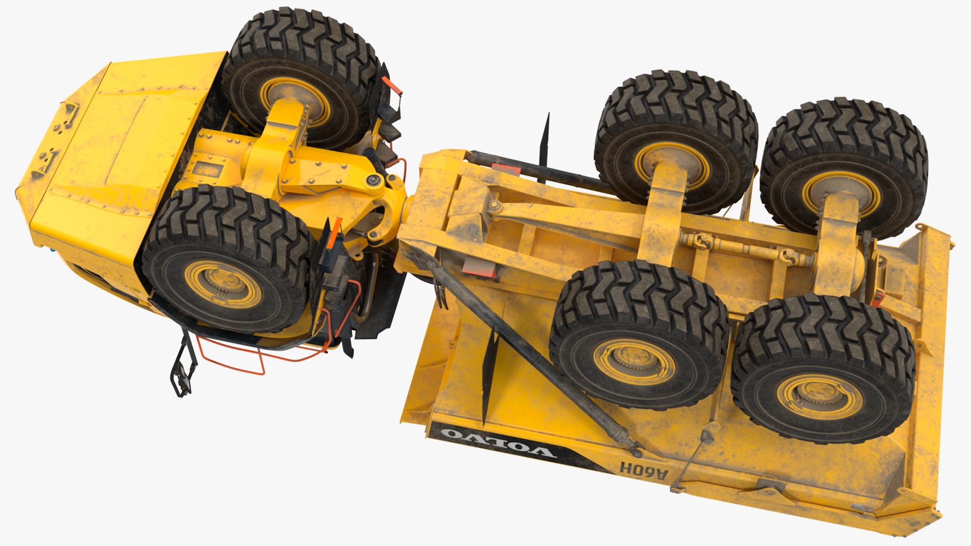Volvo A60H Truck Dirty Rigged 3D model