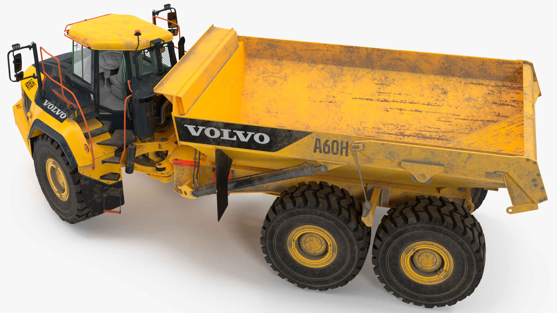 Volvo A60H Truck Dirty Rigged 3D model
