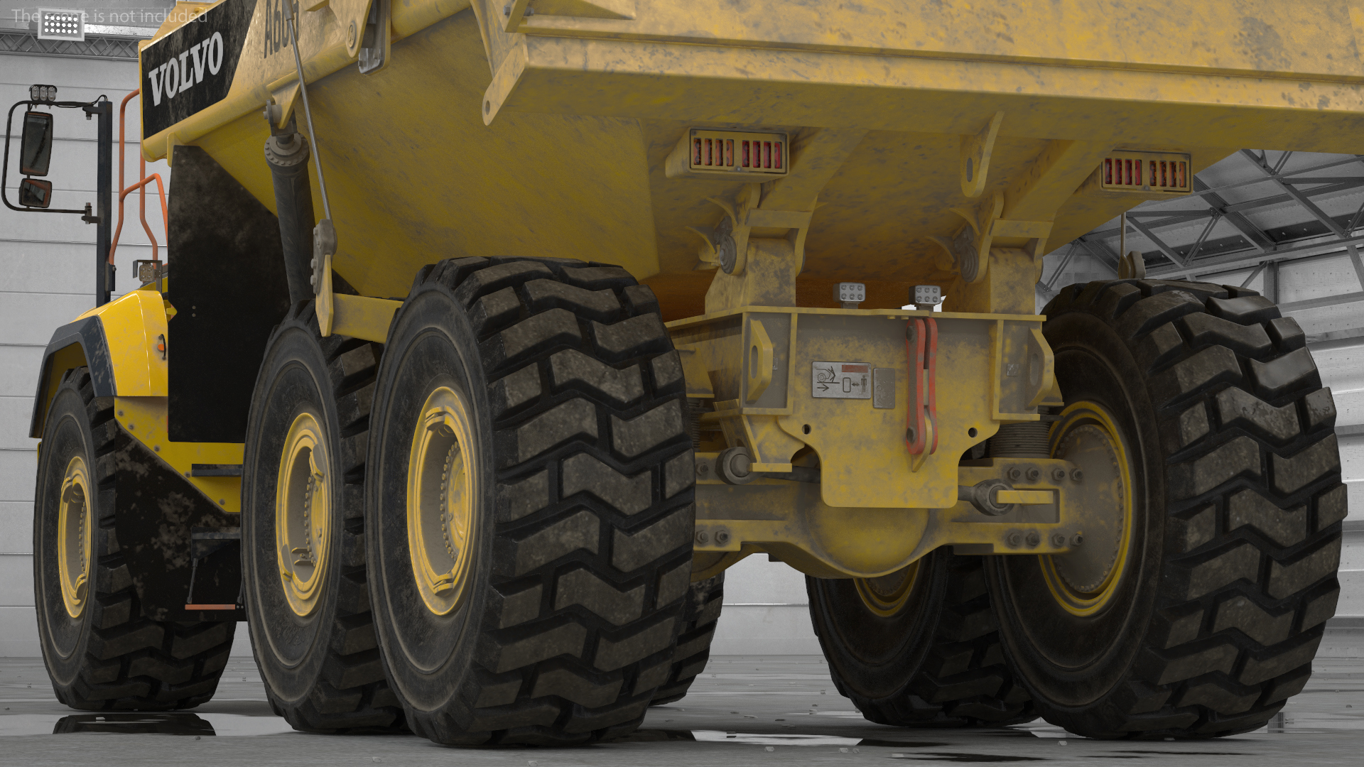 Volvo A60H Truck Dirty Rigged 3D model