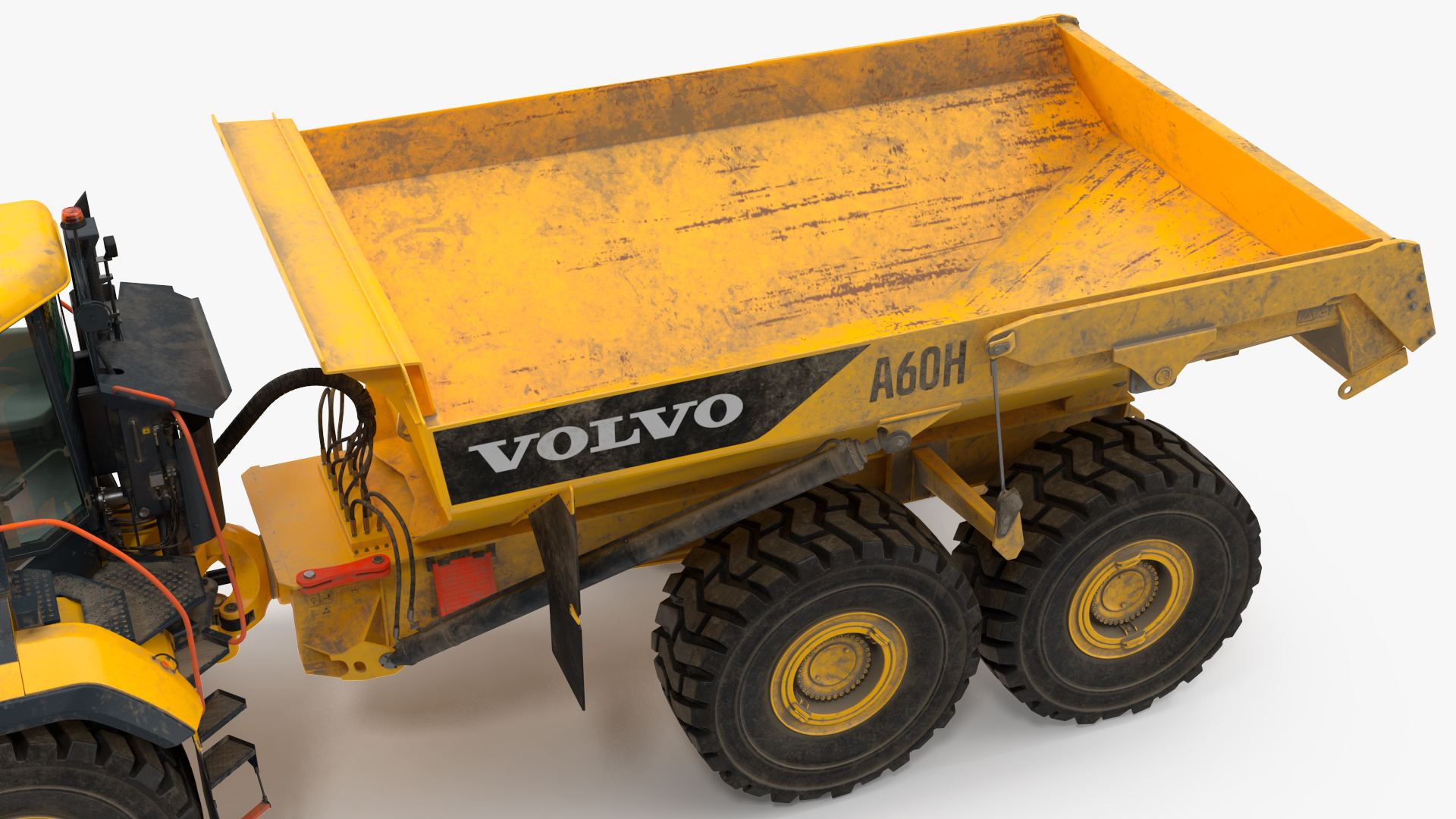 Volvo A60H Truck Dirty Rigged 3D model