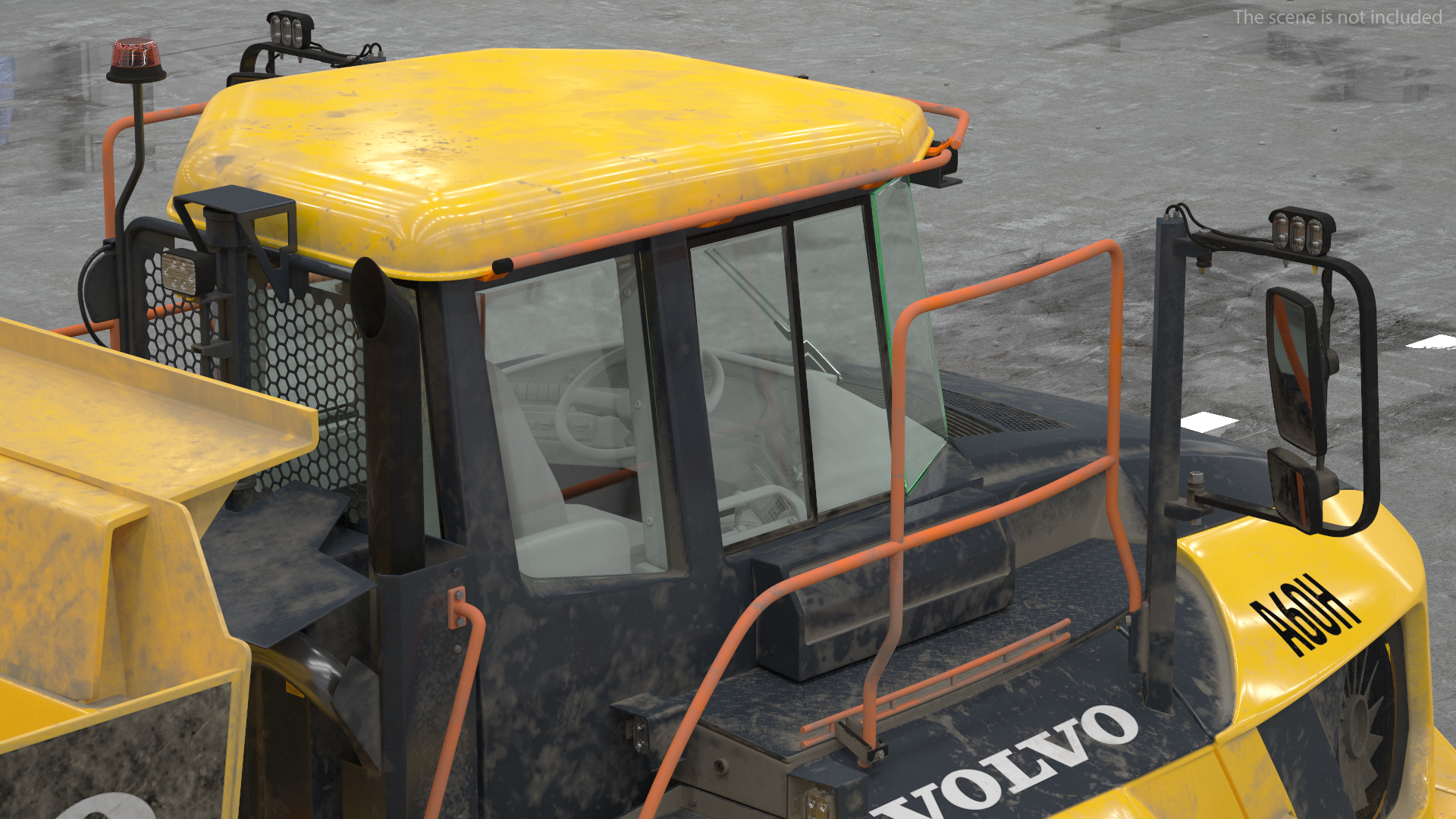 Volvo A60H Truck Dirty Rigged 3D model