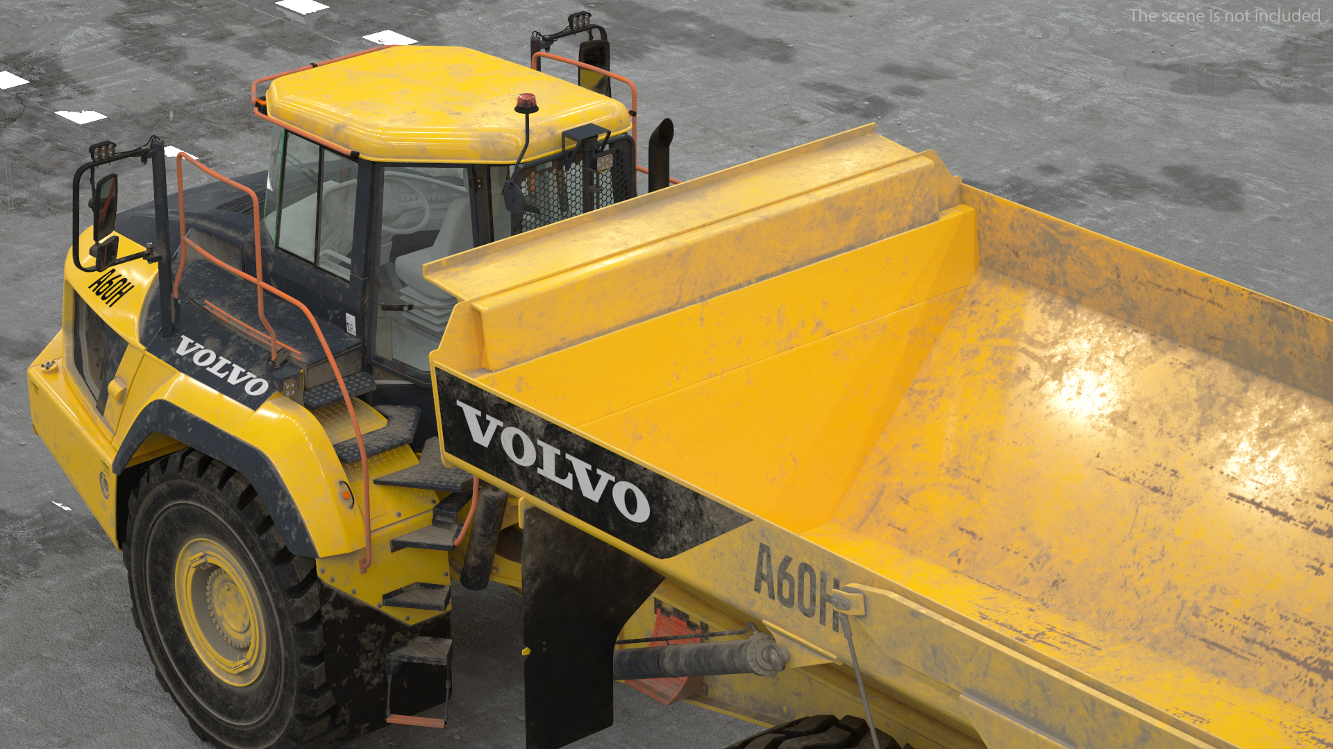Volvo A60H Truck Dirty Rigged 3D model