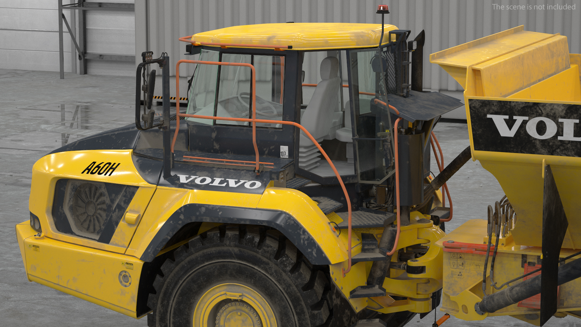 Volvo A60H Truck Dirty Rigged 3D model
