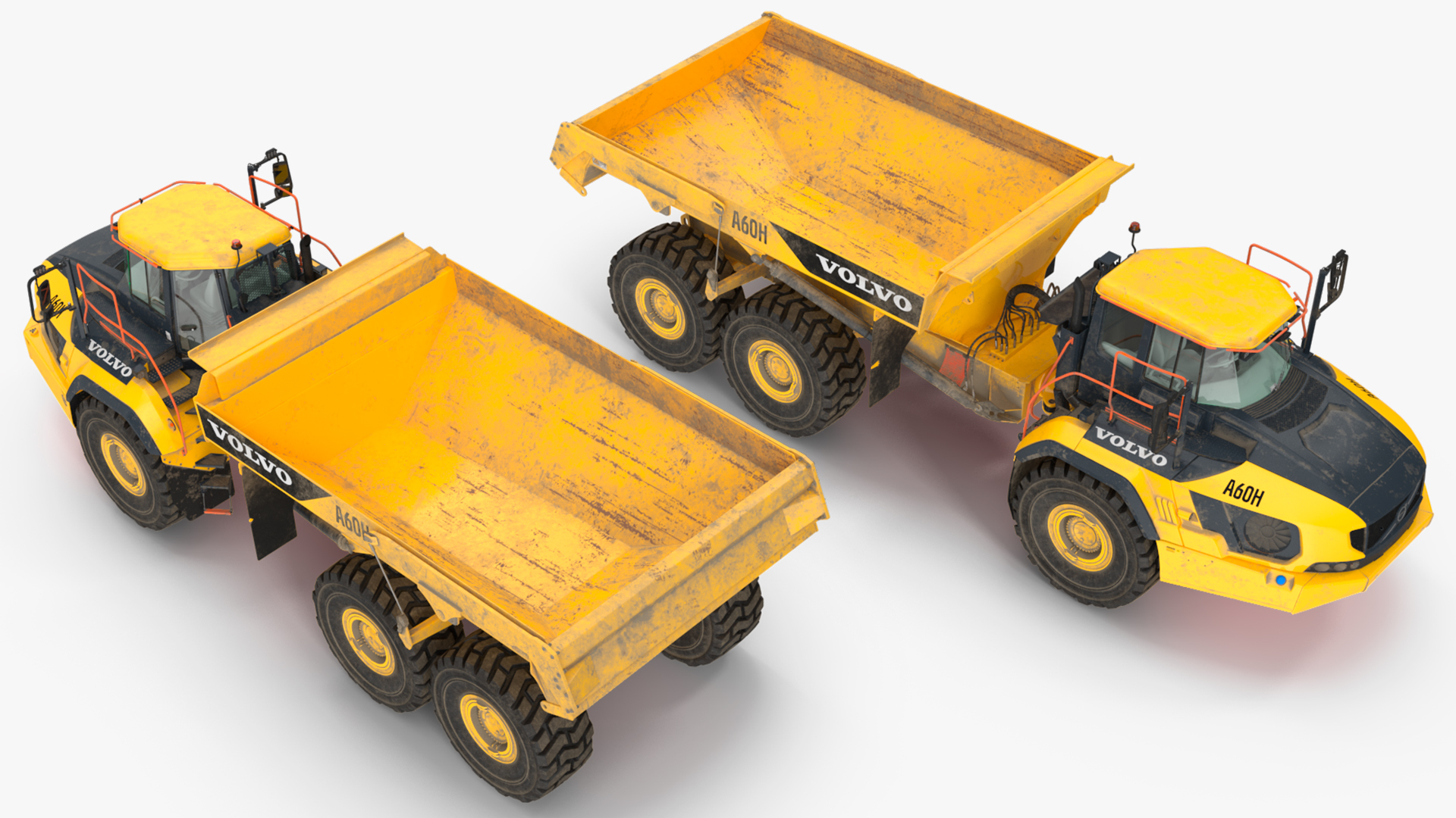 Volvo A60H Truck Dirty Rigged 3D model