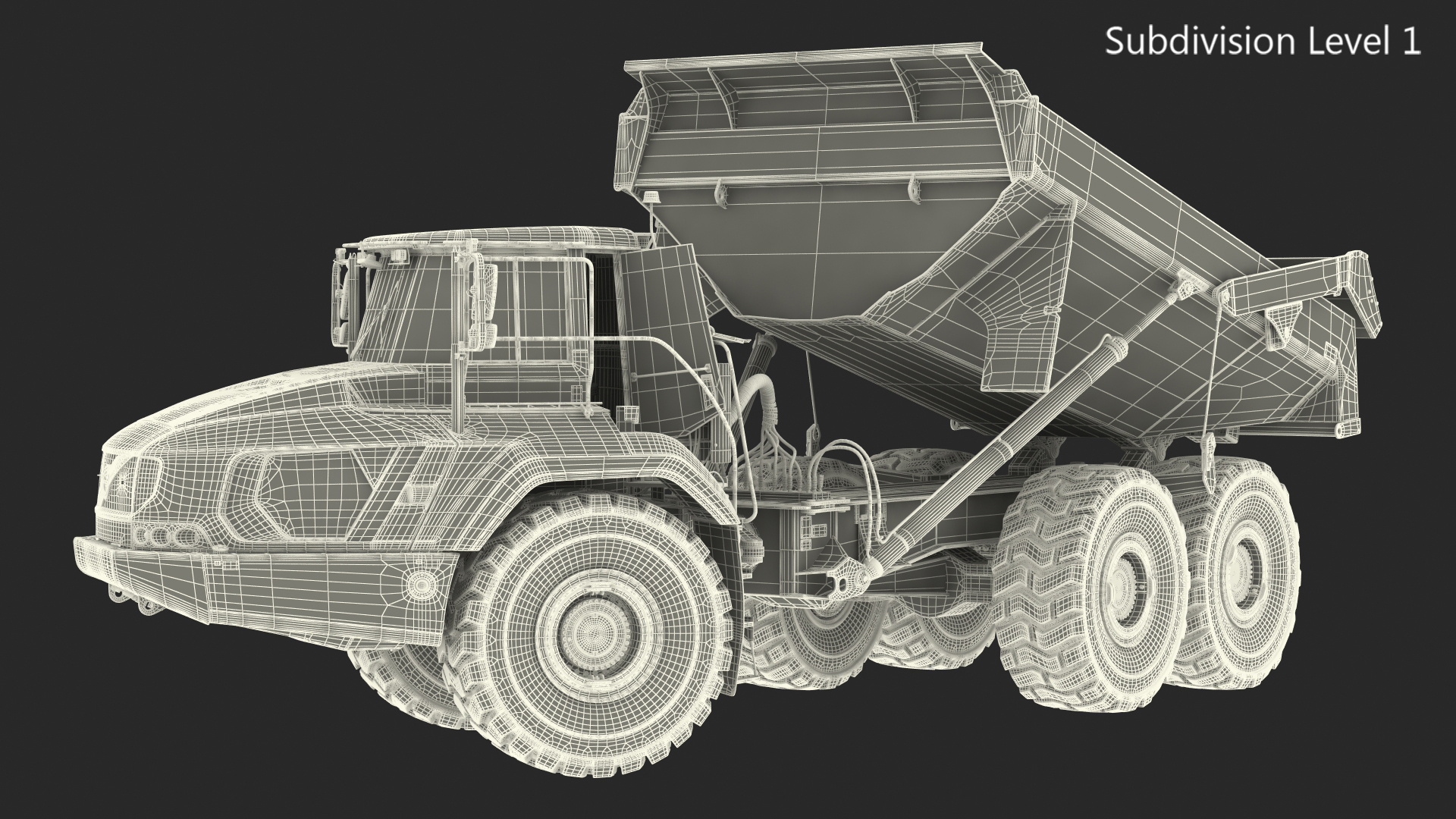 Volvo A60H Truck Dirty Rigged 3D model