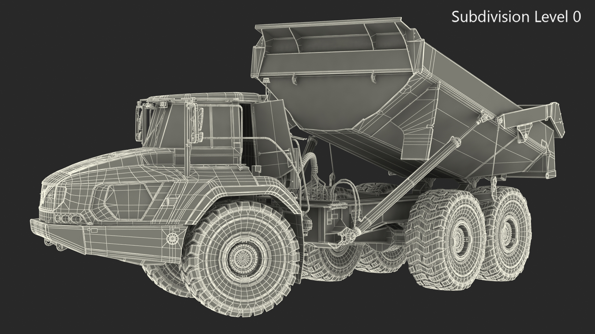Volvo A60H Truck Dirty Rigged 3D model