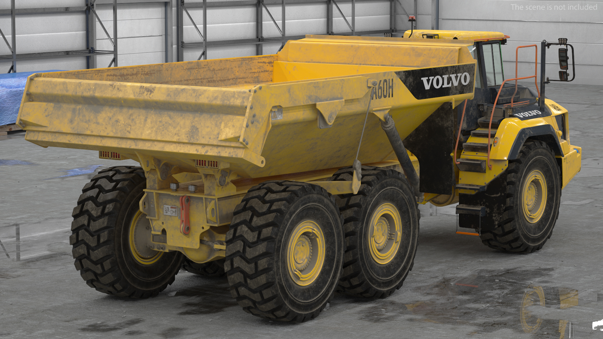 Volvo A60H Truck Dirty Rigged 3D model