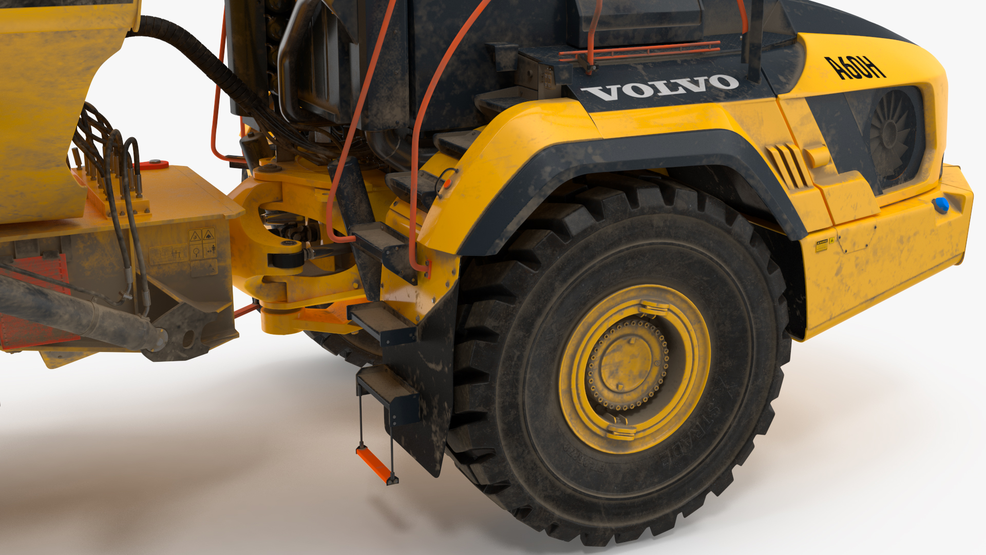 Volvo A60H Truck Dirty Rigged 3D model