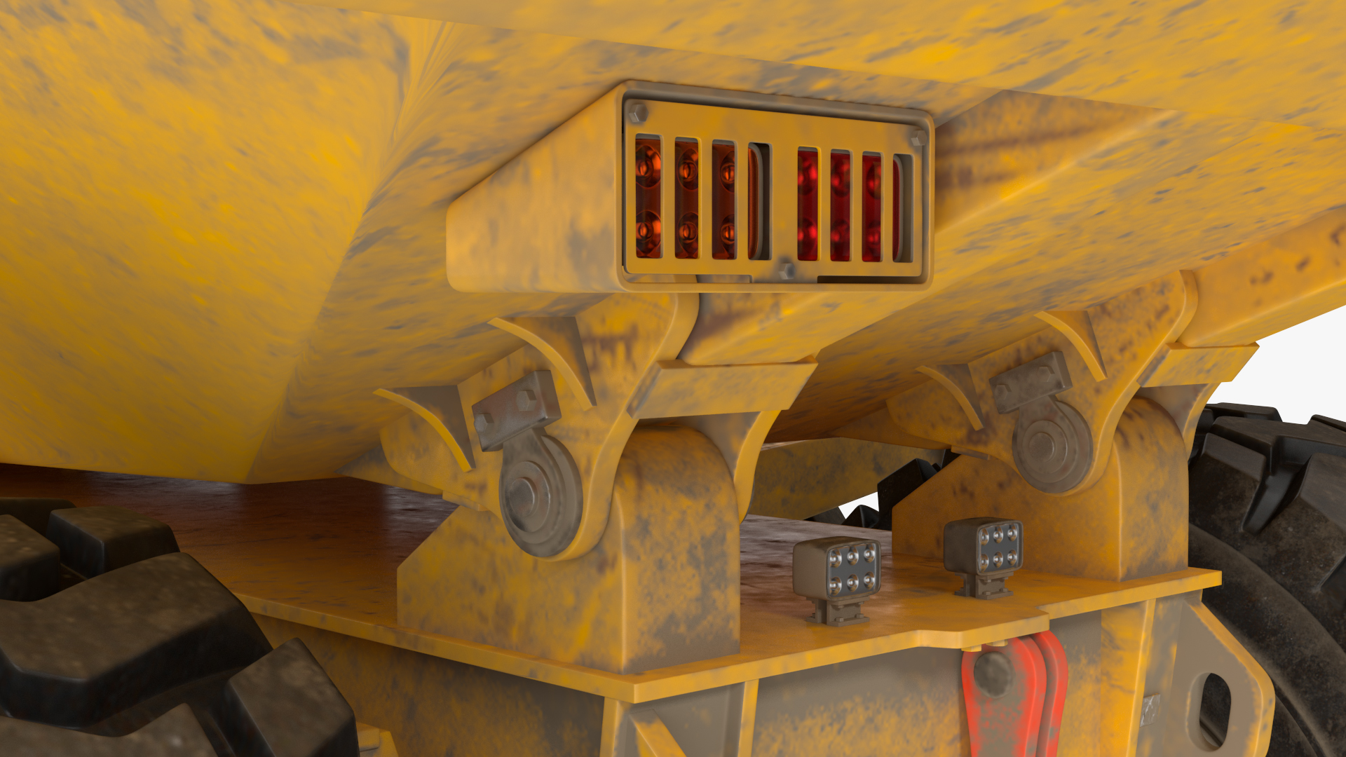 Volvo A60H Truck Dirty Rigged 3D model