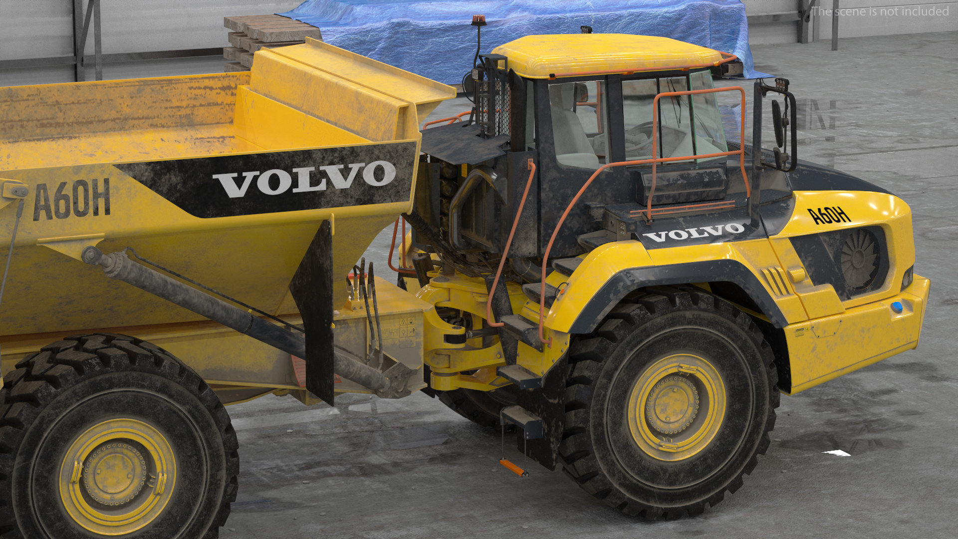 Volvo A60H Truck Dirty Rigged 3D model