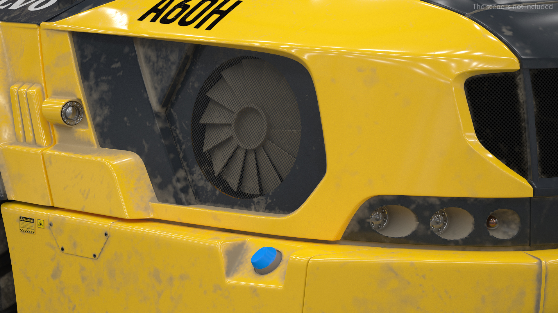 Volvo A60H Truck Dirty Rigged 3D model
