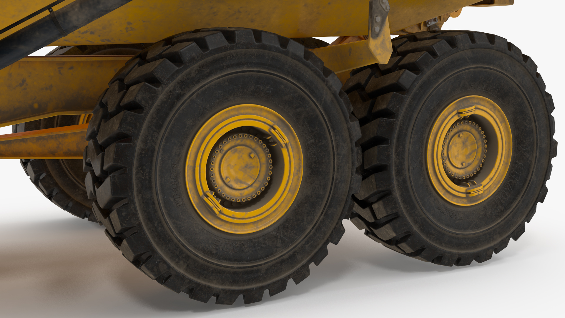 Volvo A60H Truck Dirty Rigged 3D model