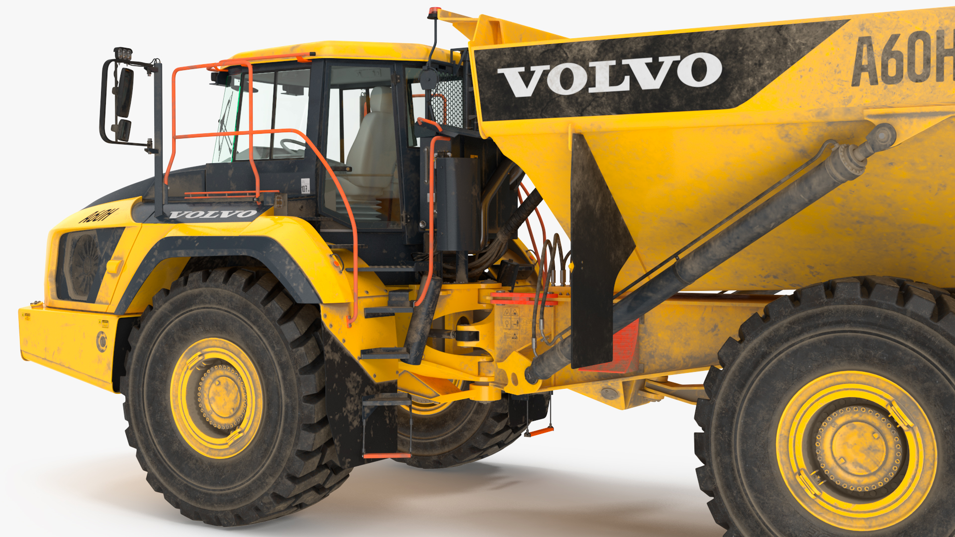Volvo A60H Truck Dirty Rigged 3D model