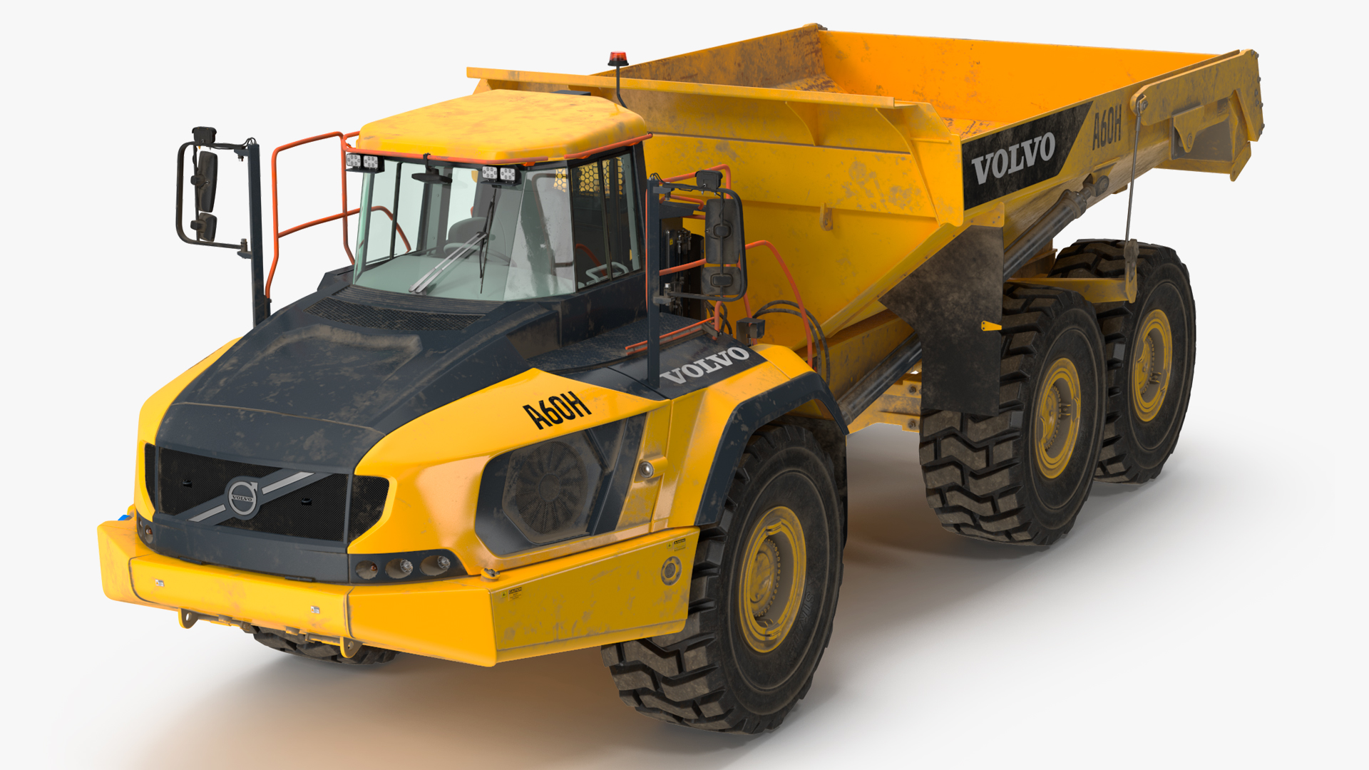 Volvo A60H Truck Dirty Rigged 3D model
