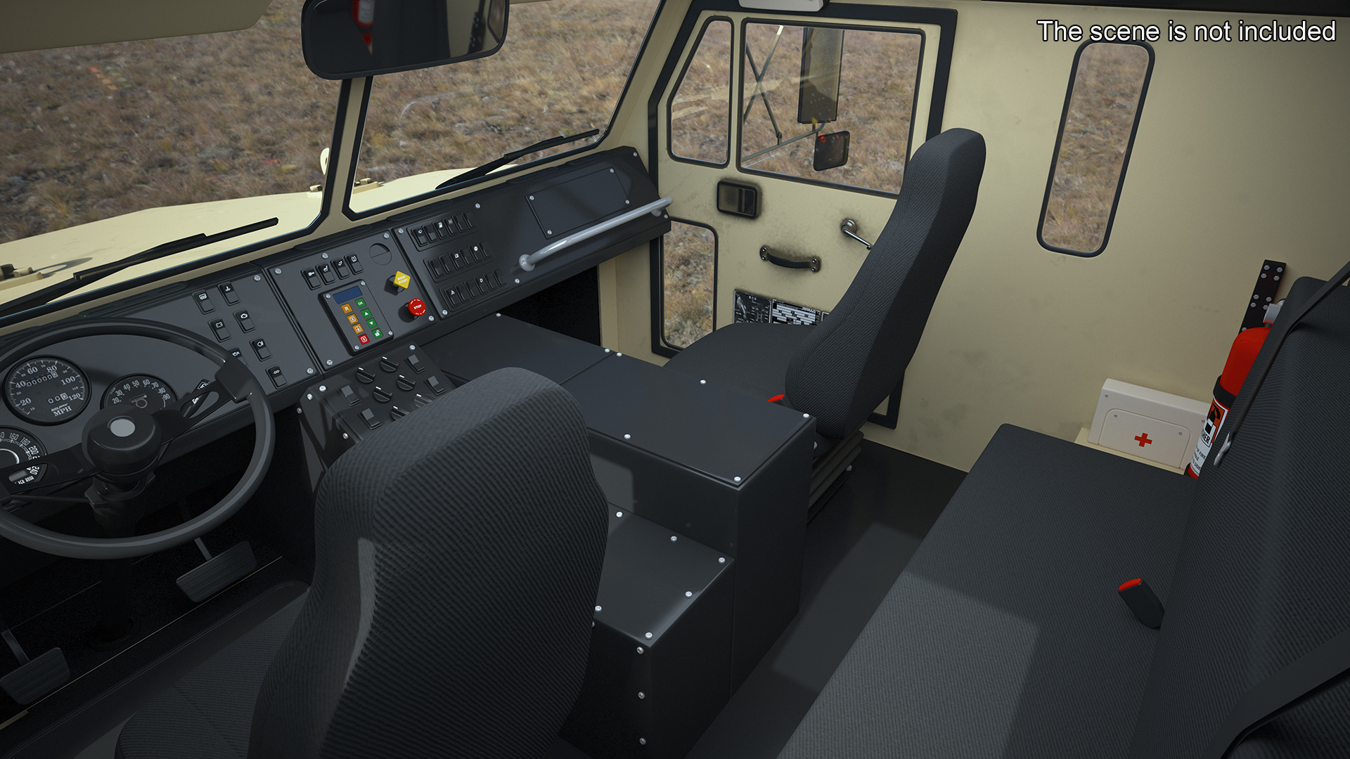 Rocket Launch System Jobaria with Oshkosh Transporter Sand Rigged for Maya 3D model