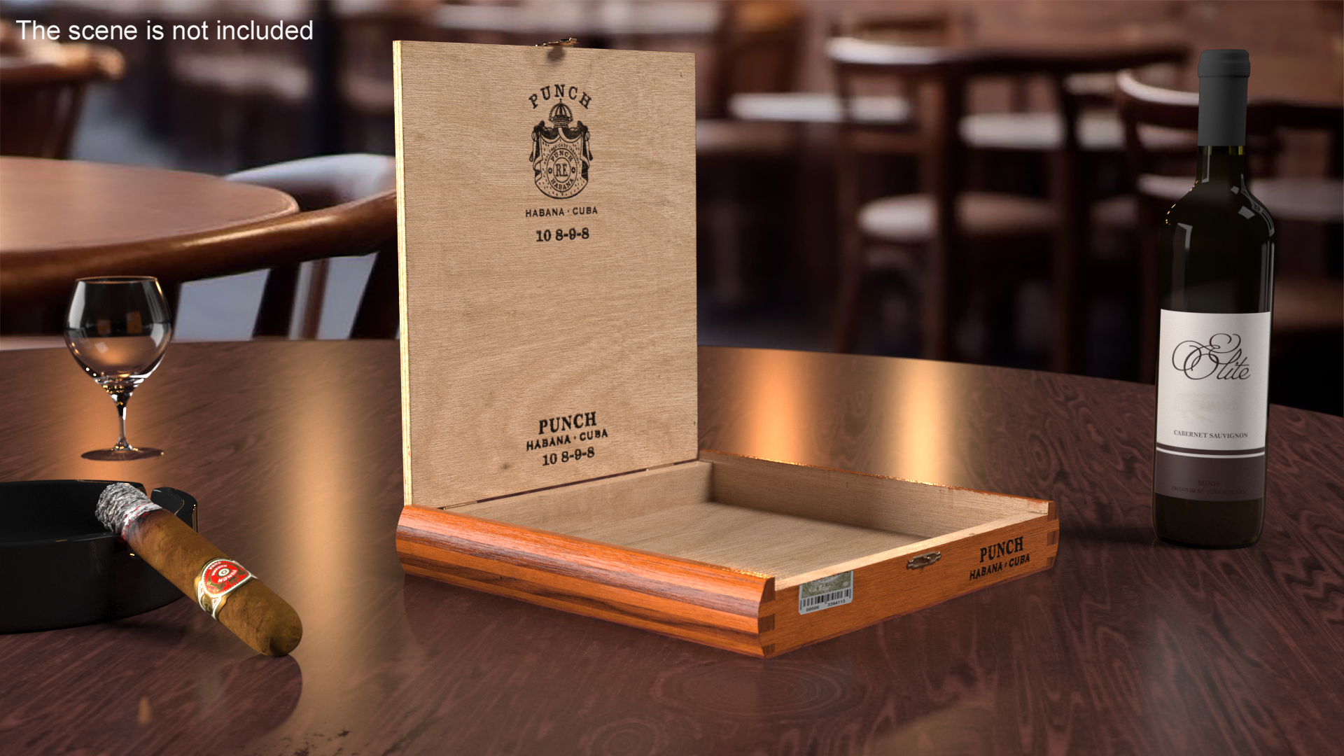 Box of Cuban Cigars Punch Double 3D