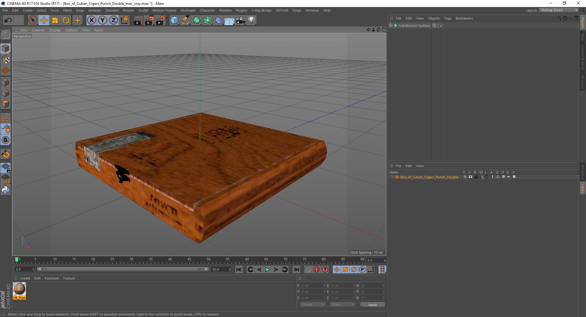 Box of Cuban Cigars Punch Double 3D