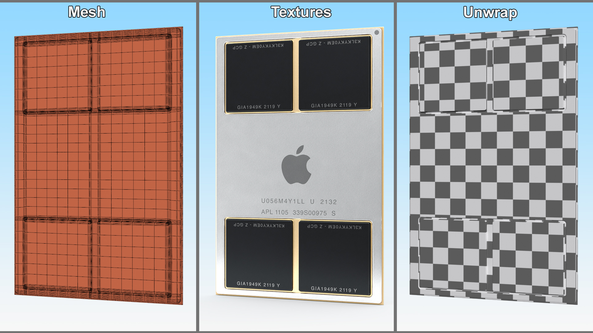 Apple M1 Max Chip 3D