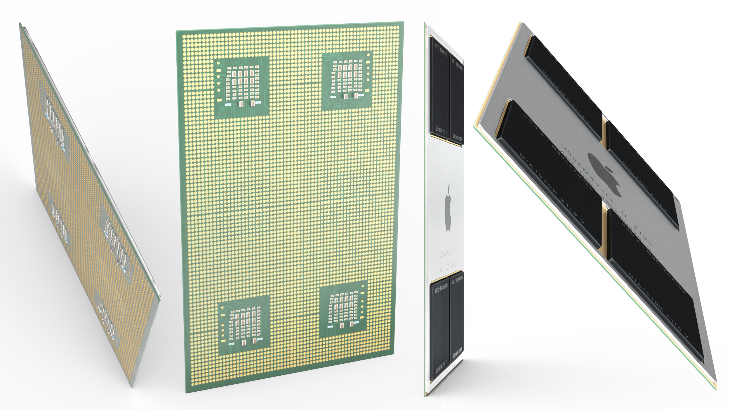 Apple M1 Max Chip 3D