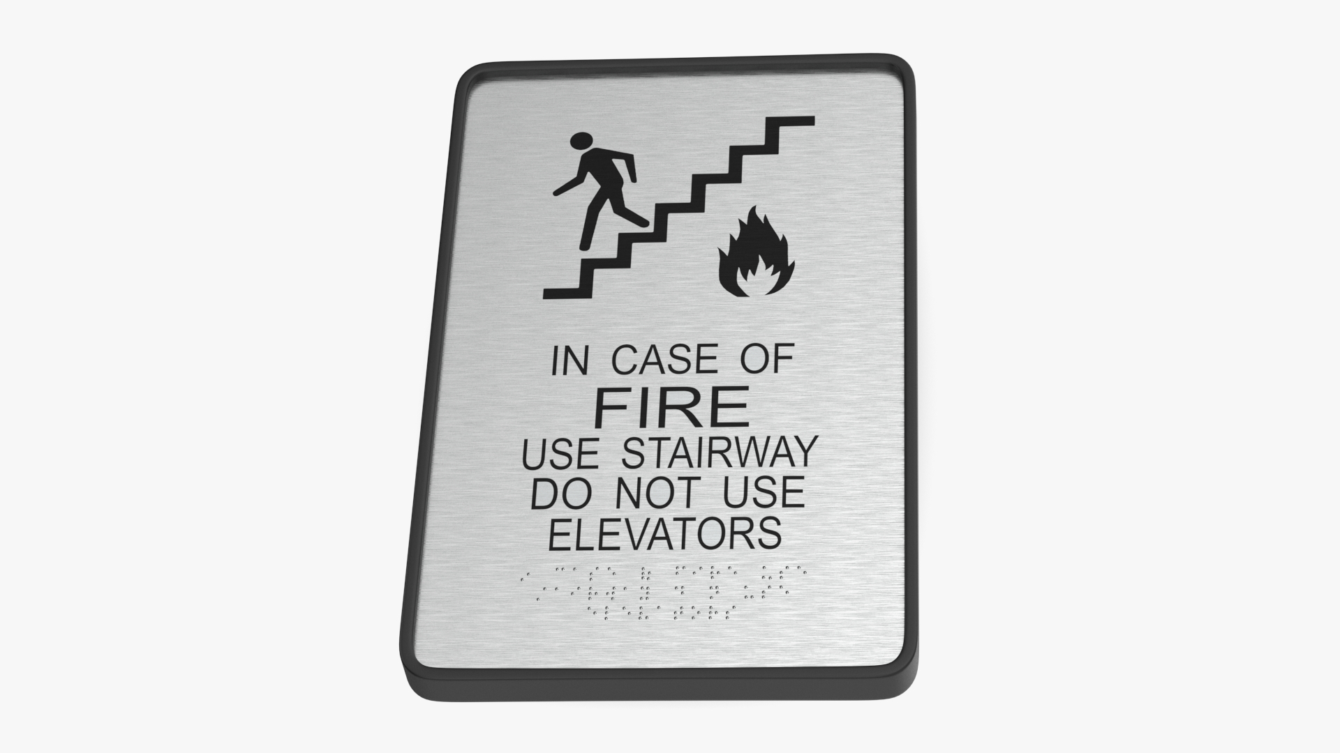 3D model In Case of Fire Sign