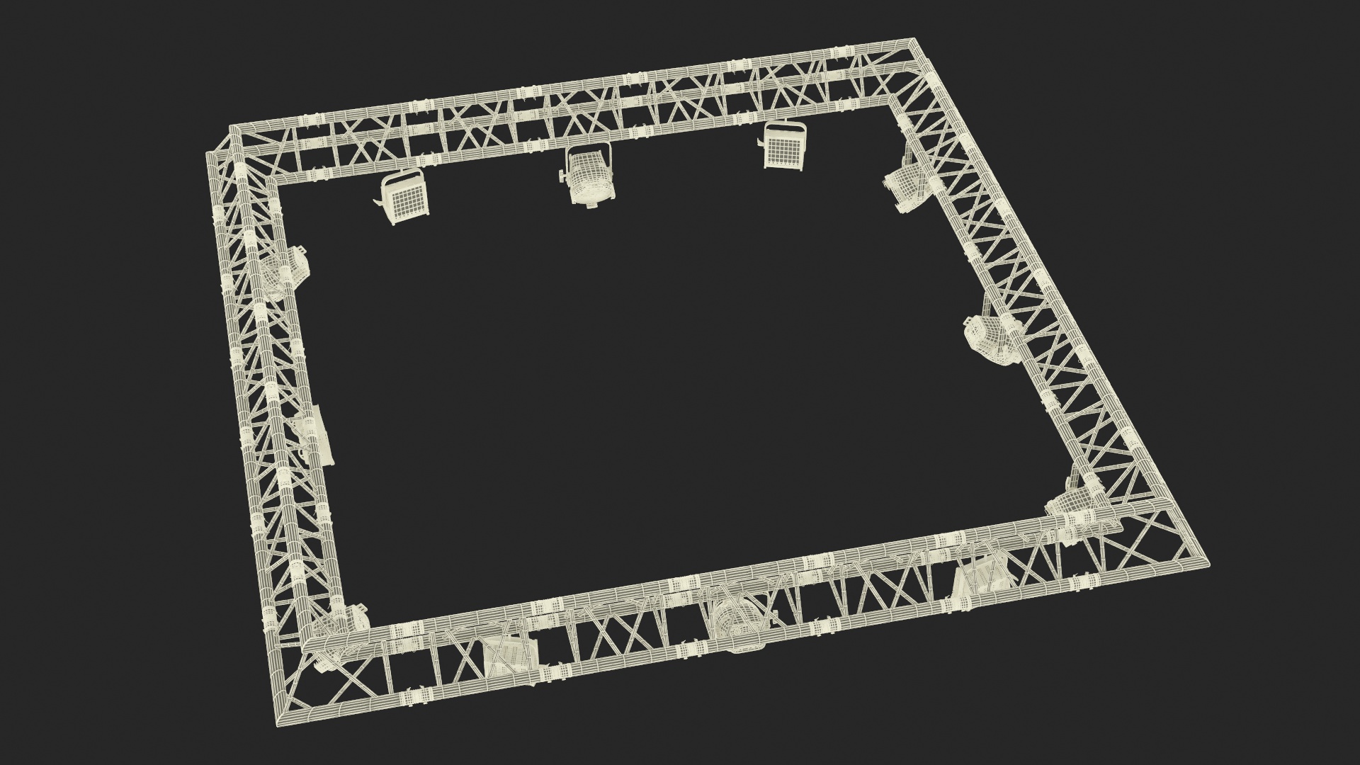 Triangular Truss Modular Light System 3D