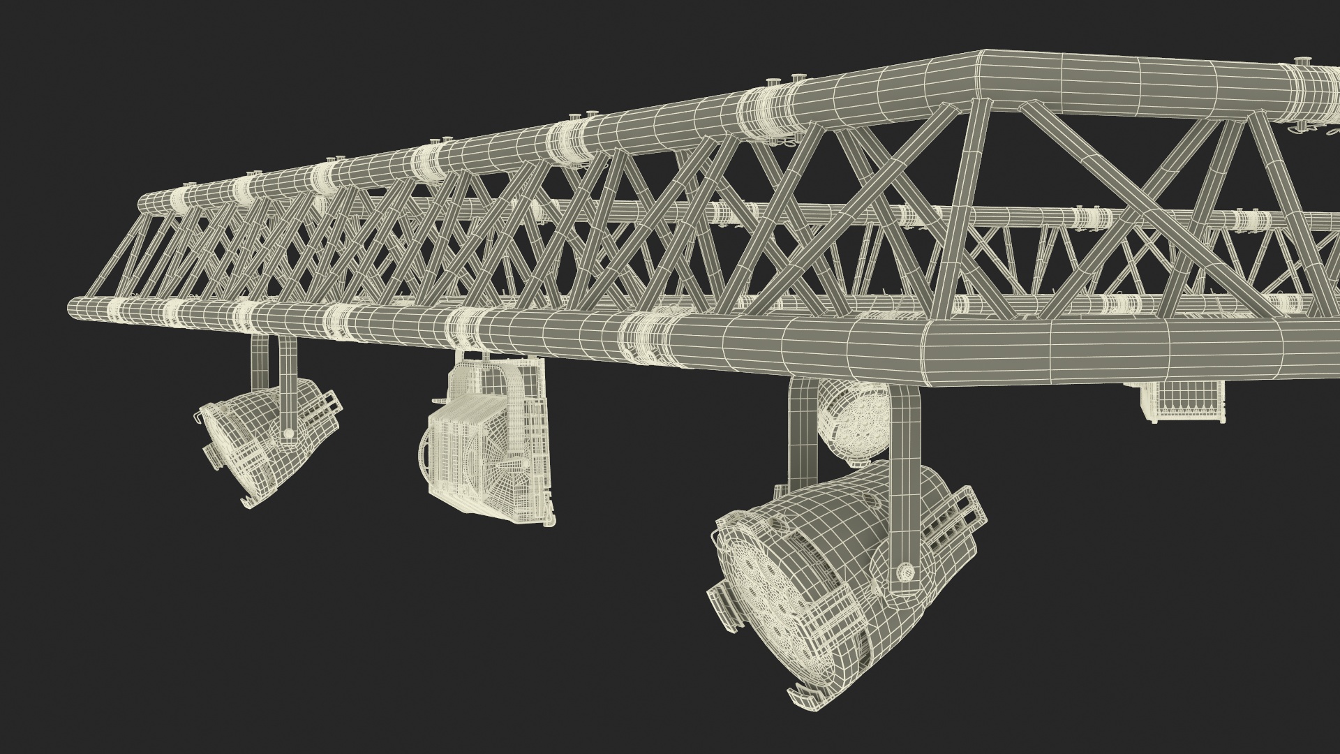 Triangular Truss Modular Light System 3D