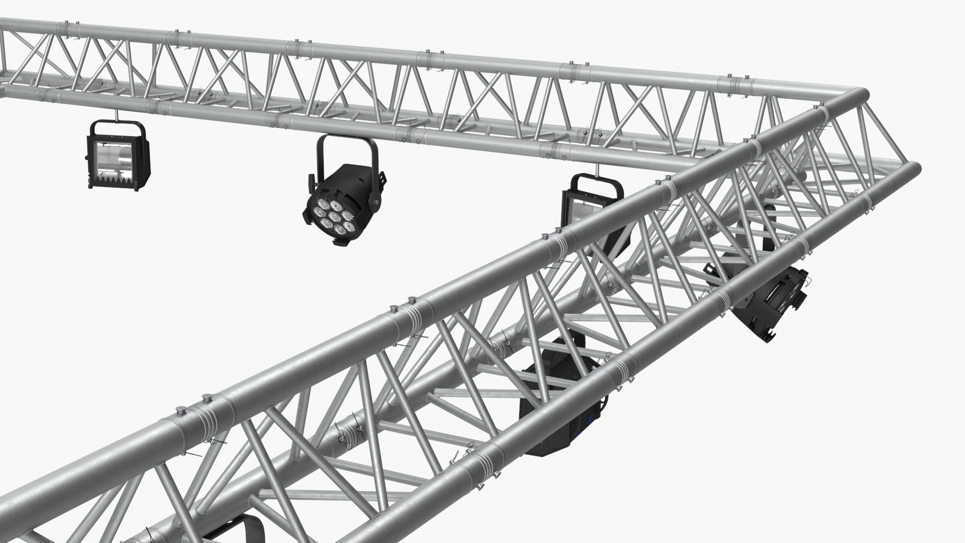 Triangular Truss Modular Light System 3D