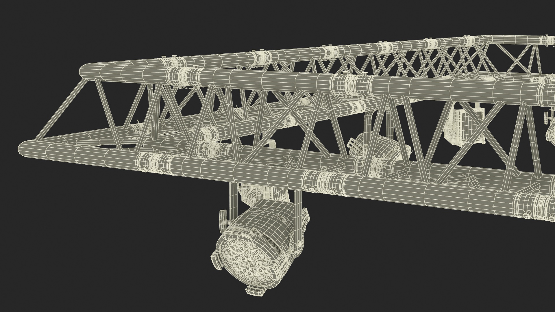 Triangular Truss Modular Light System 3D