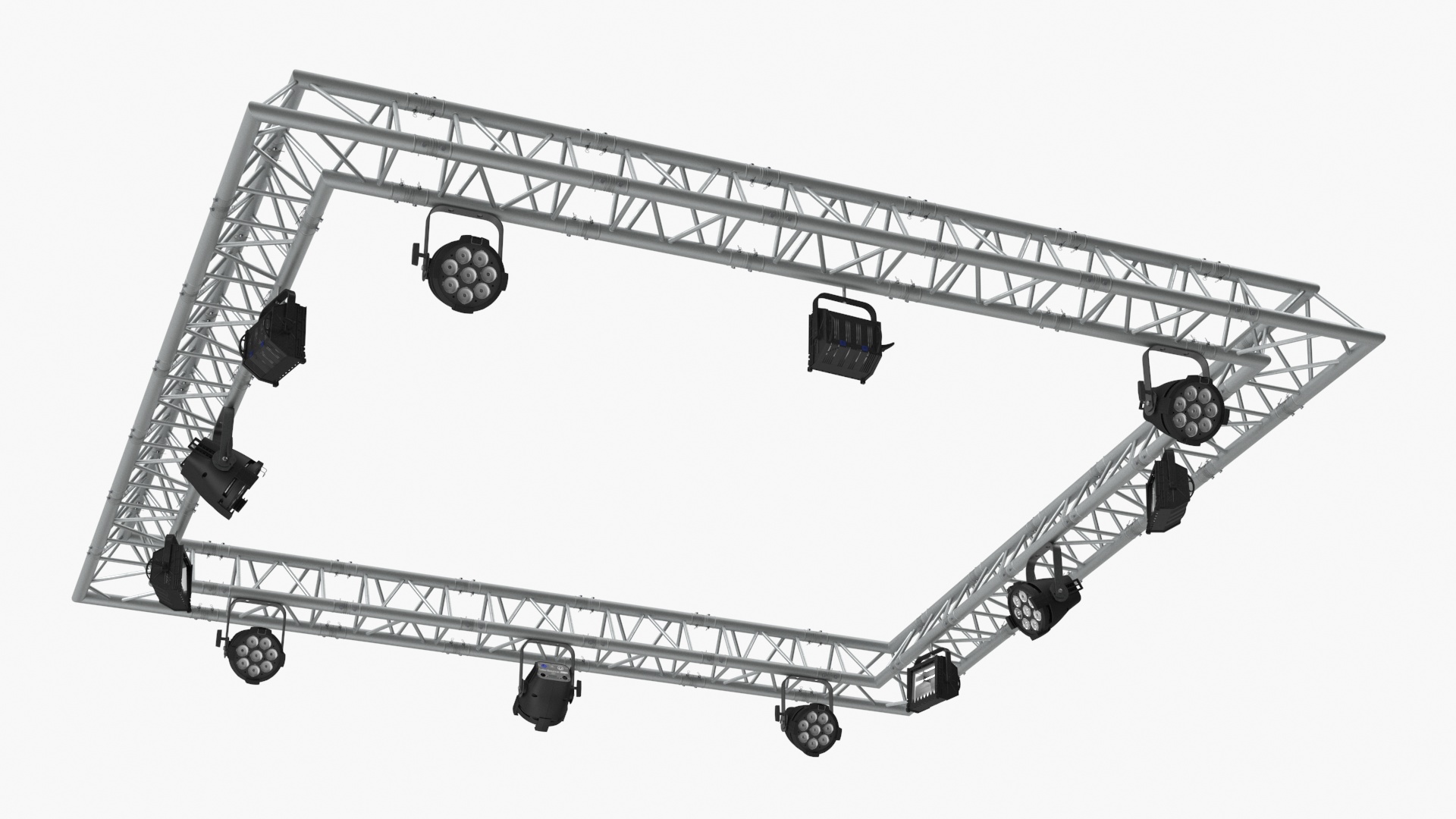 Triangular Truss Modular Light System 3D