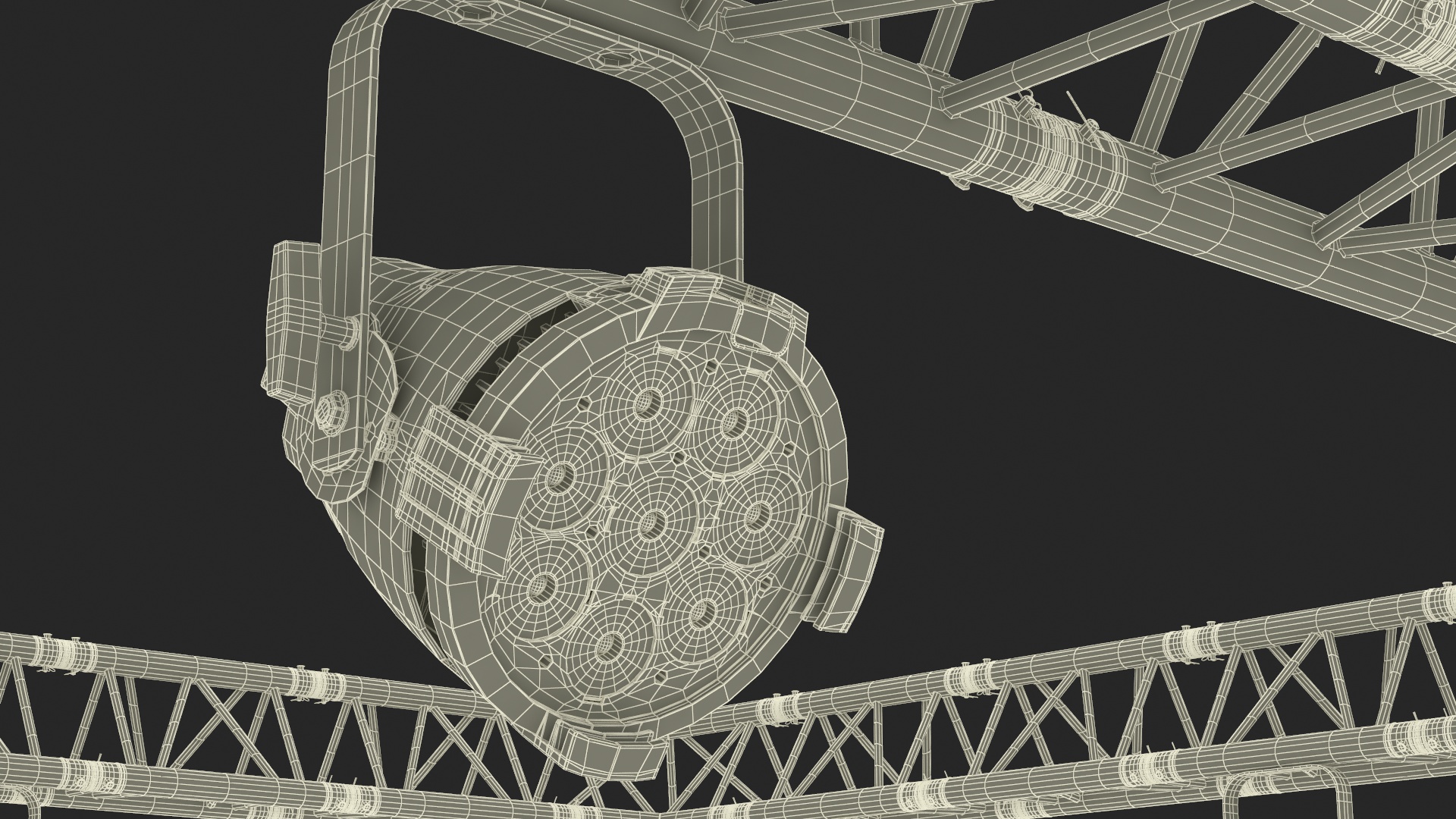Triangular Truss Modular Light System 3D