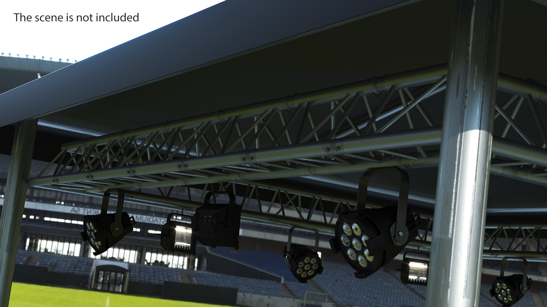Triangular Truss Modular Light System 3D