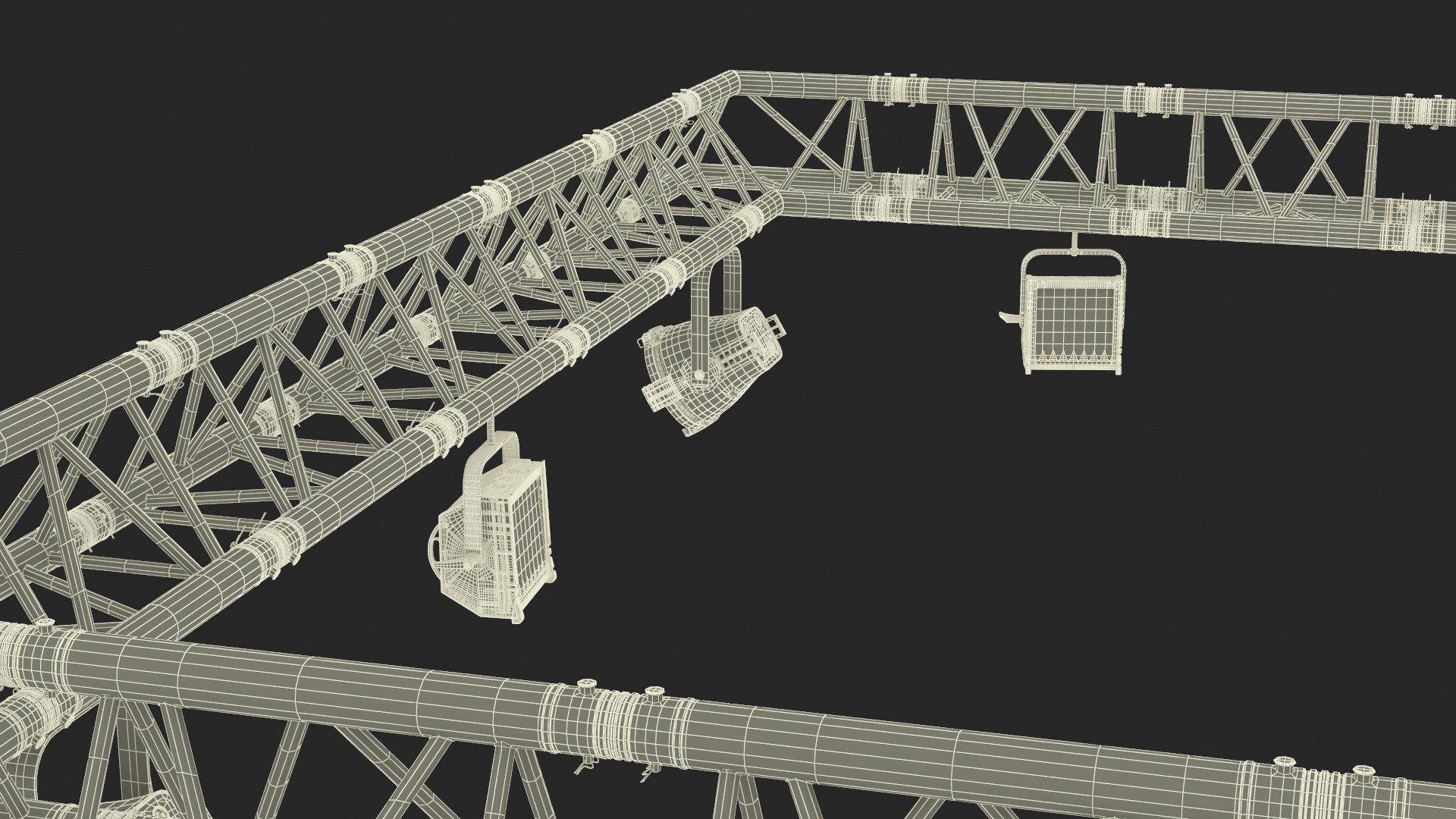 Triangular Truss Modular Light System 3D