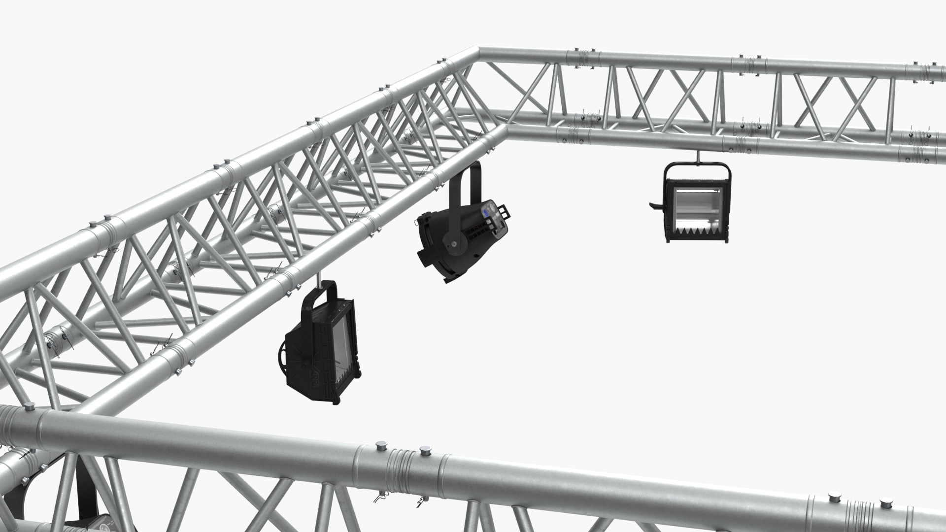 Triangular Truss Modular Light System 3D