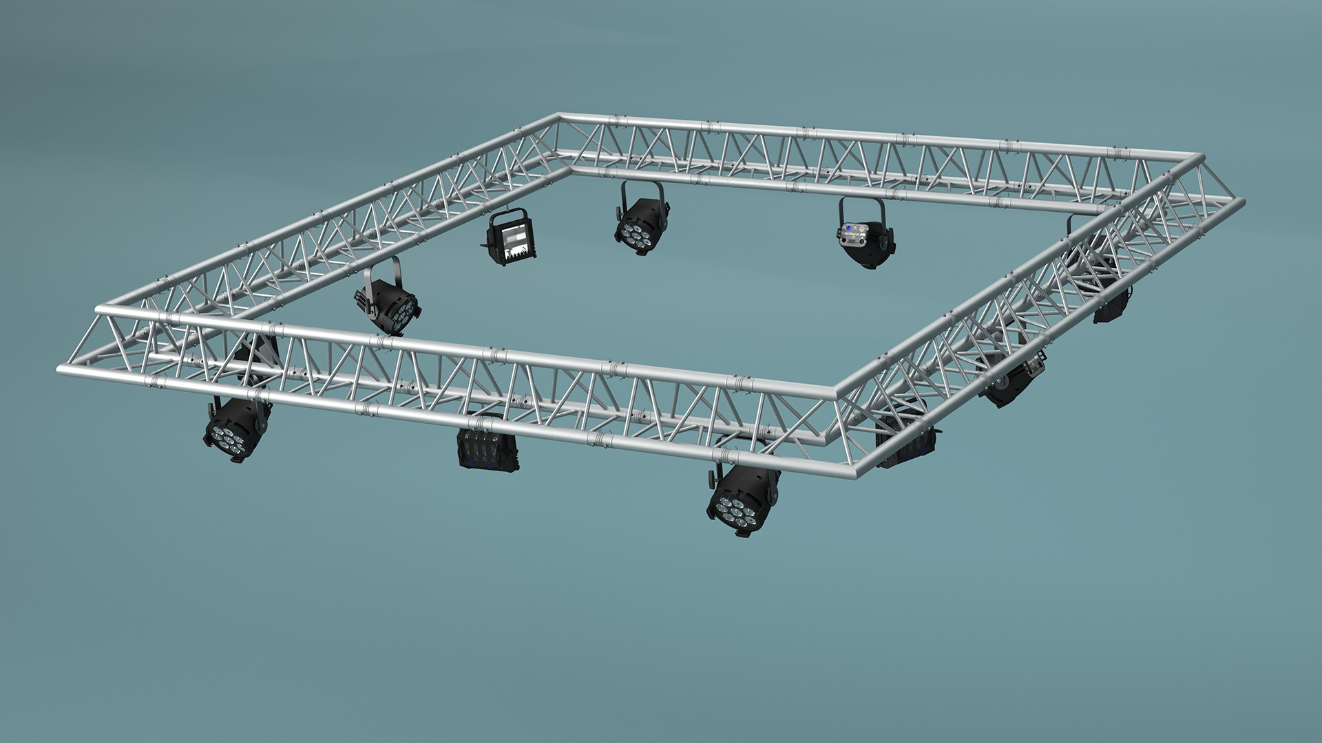 Triangular Truss Modular Light System 3D