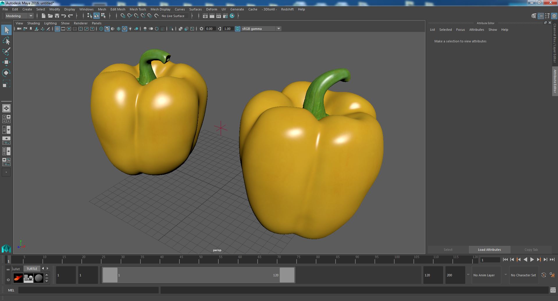 Sweet Bell Pepper Yellow 3D model