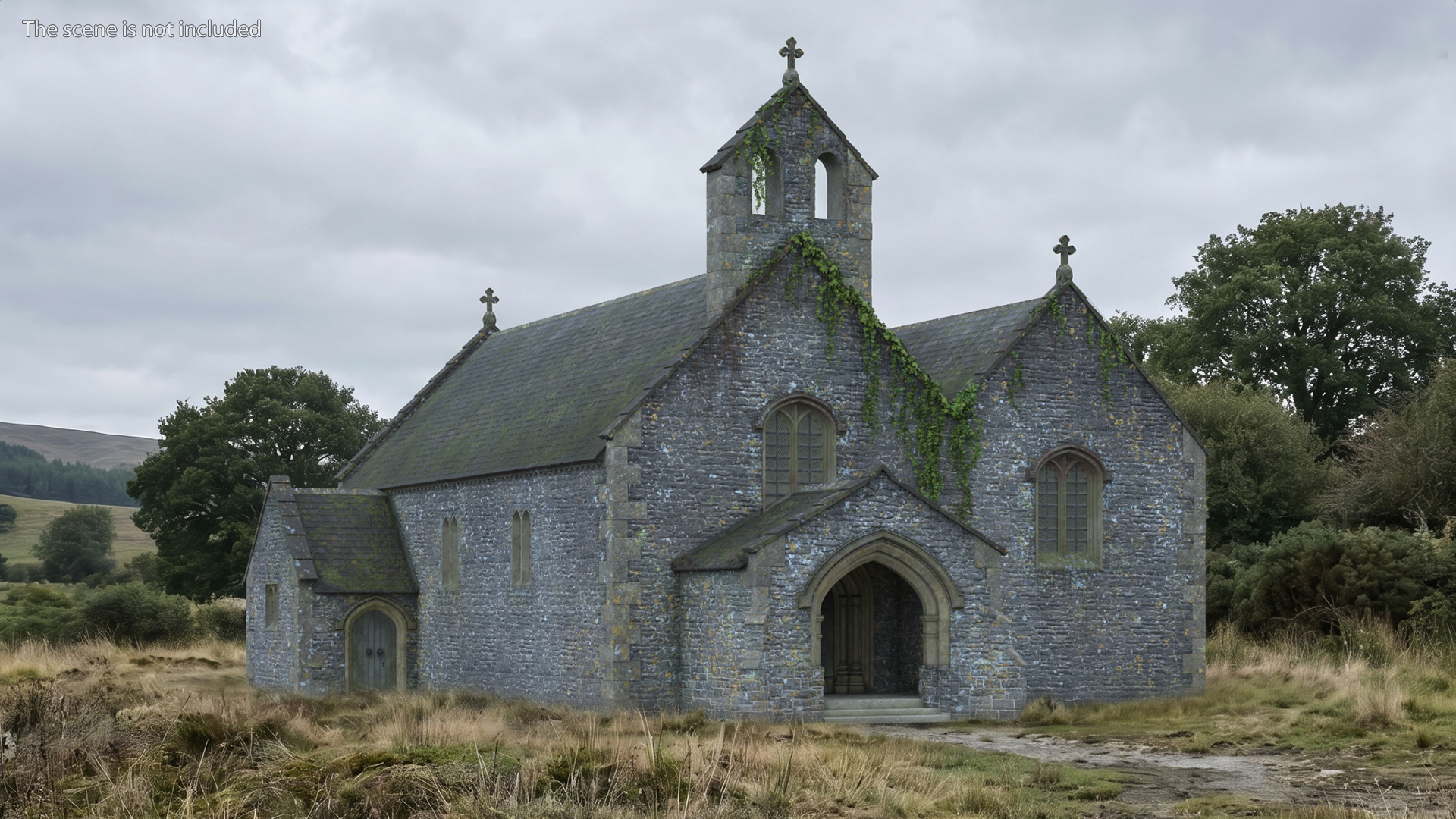 St Tyfi Stone Church Gray Old - view 2