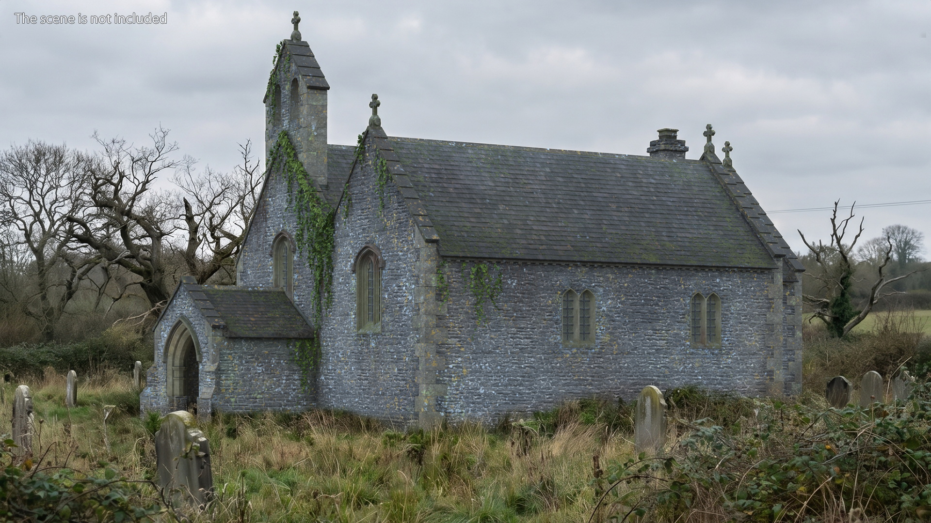St Tyfi Stone Church Gray Old - view 3