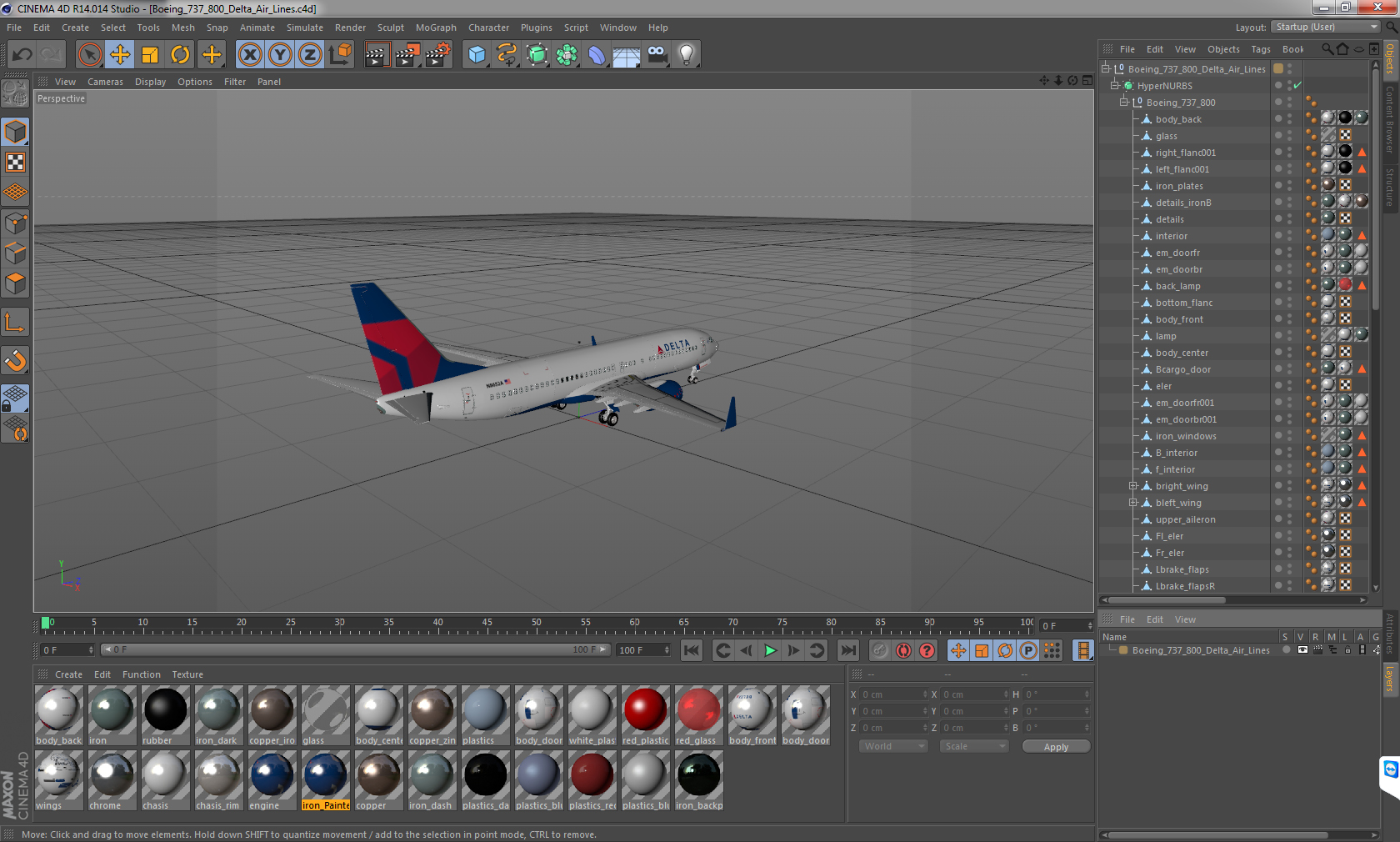 3D model Boeing 737 800 Delta Air Lines