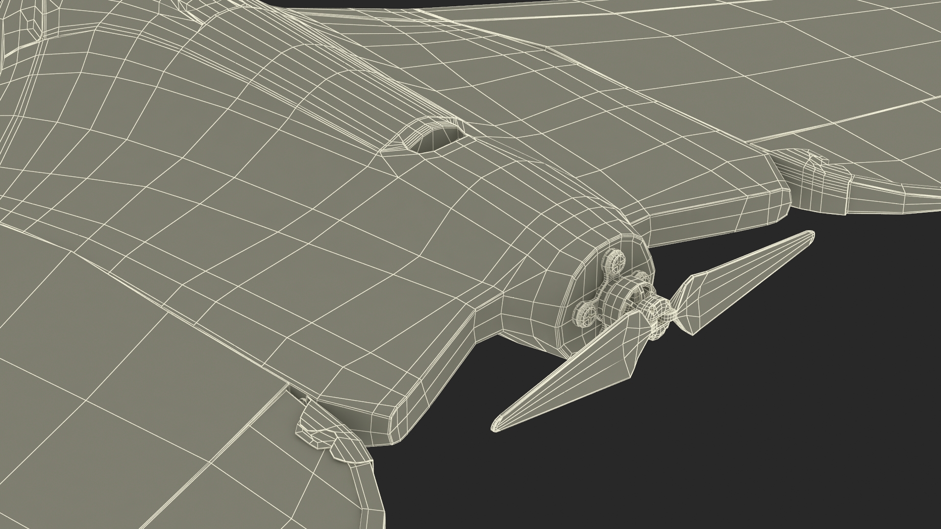 3D model Aerial Surveillance Drone