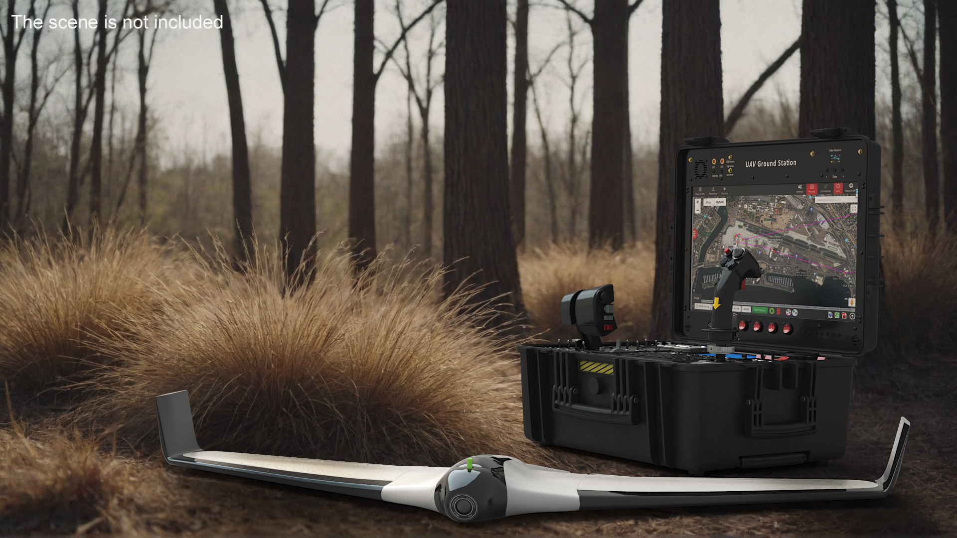 3D model Aerial Surveillance Drone