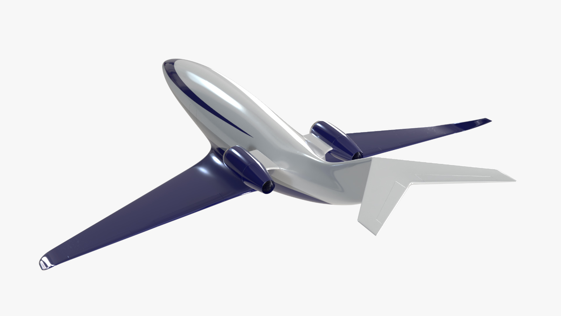 3D model Concept Business Jet Blue