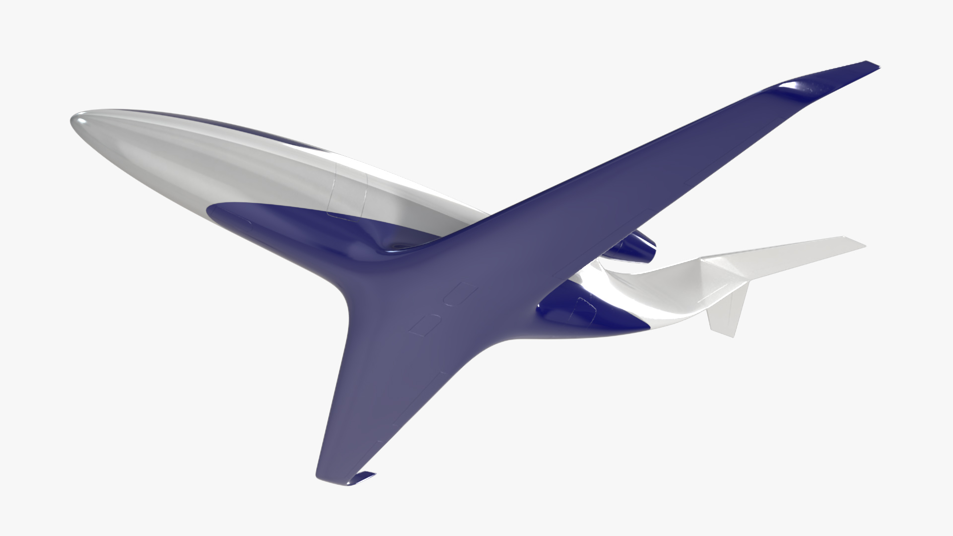 3D model Concept Business Jet Blue
