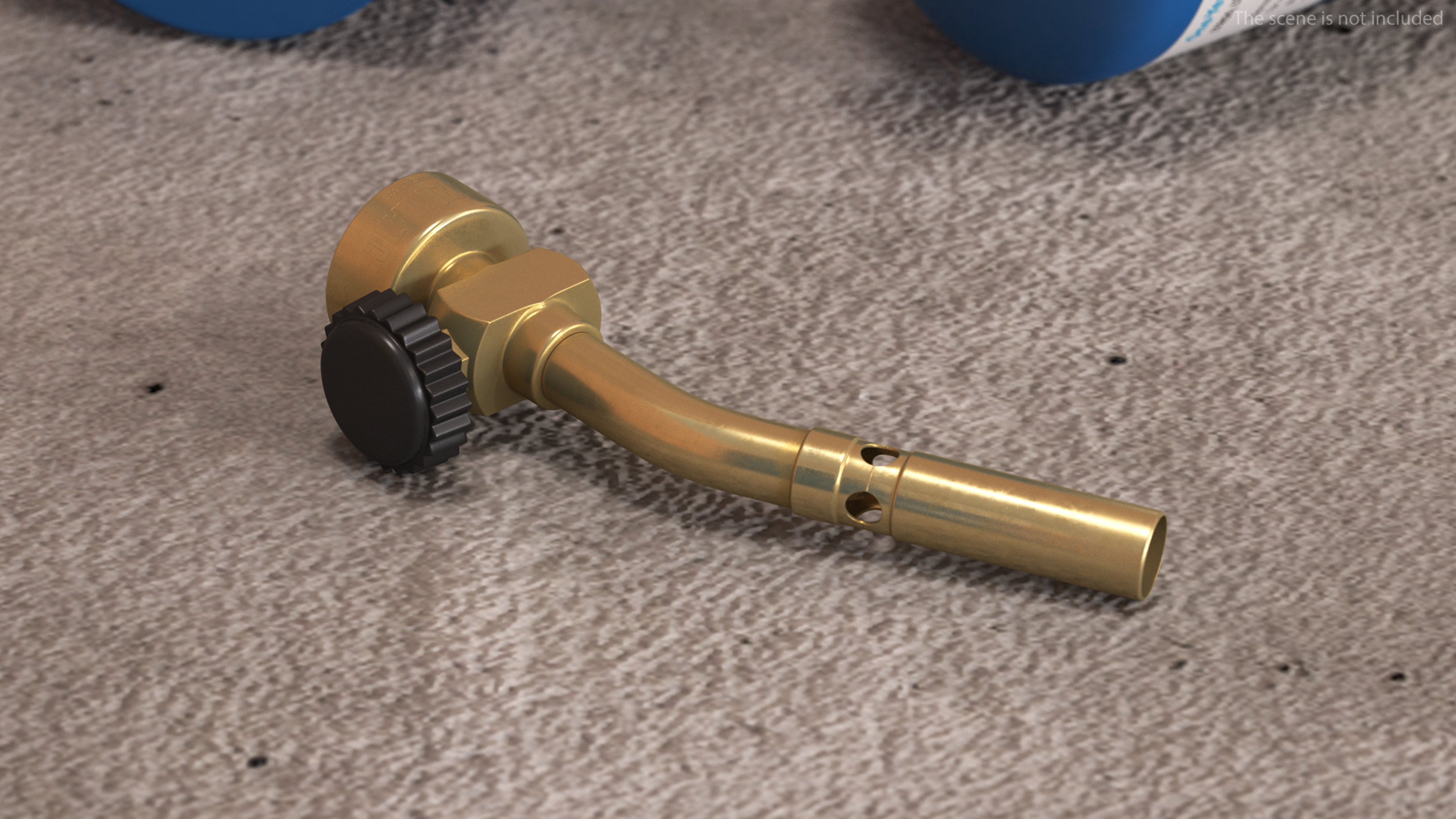 Brass Pencil Flame Propane Torch Head 3D