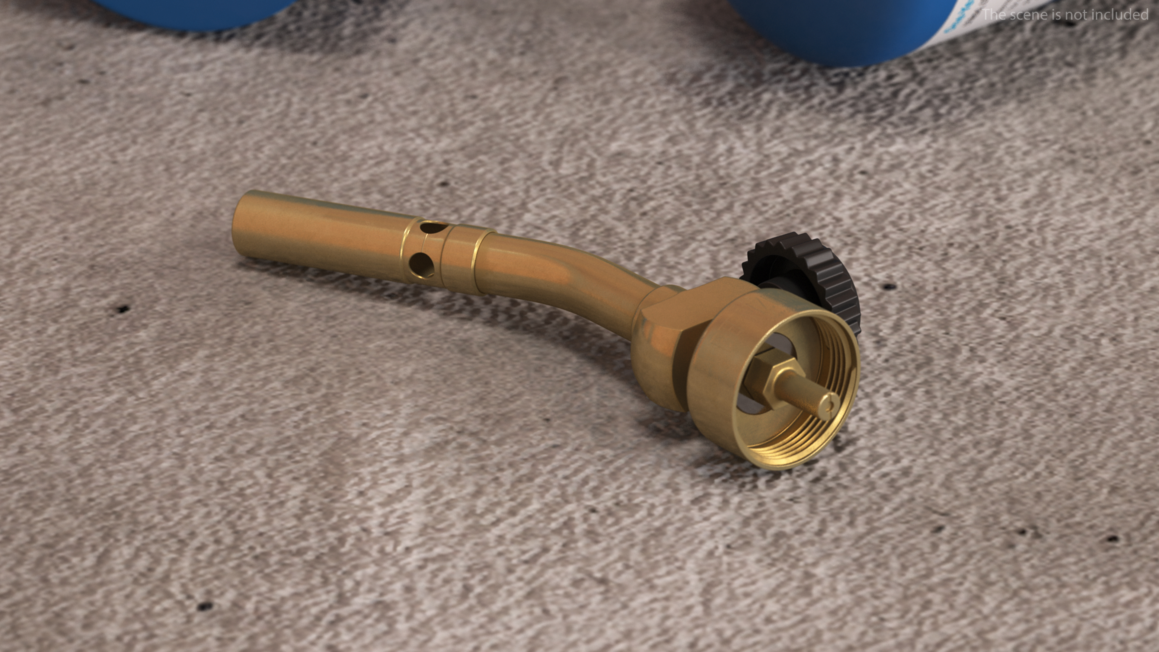 Brass Pencil Flame Propane Torch Head 3D