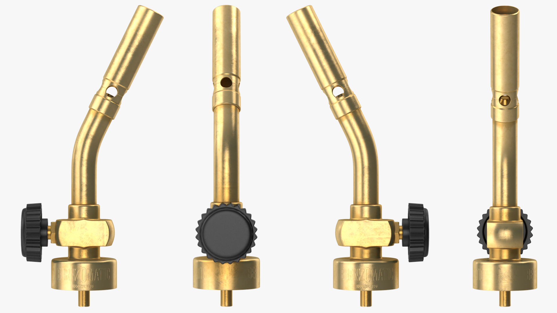 Brass Pencil Flame Propane Torch Head 3D