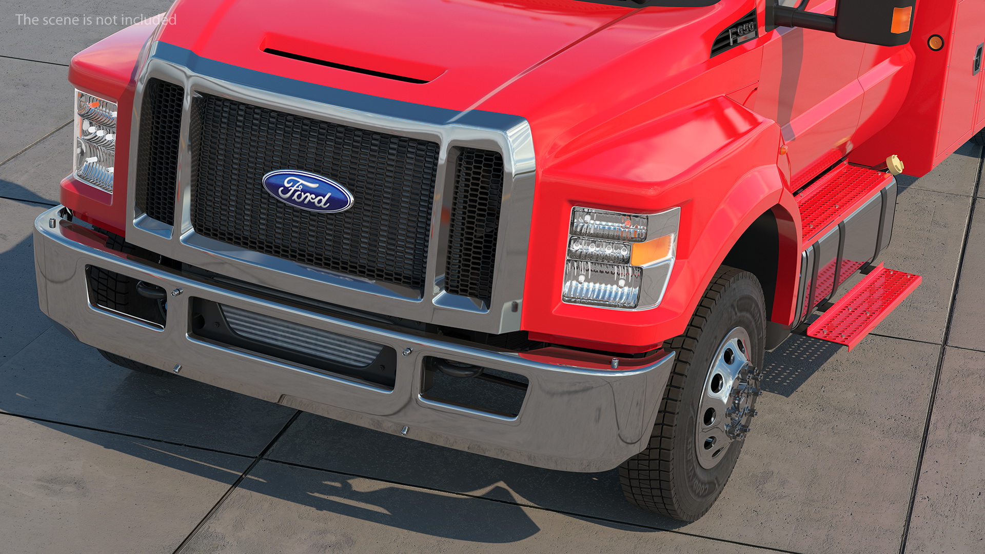 3D Ford F650 Supercab Tow Truck model
