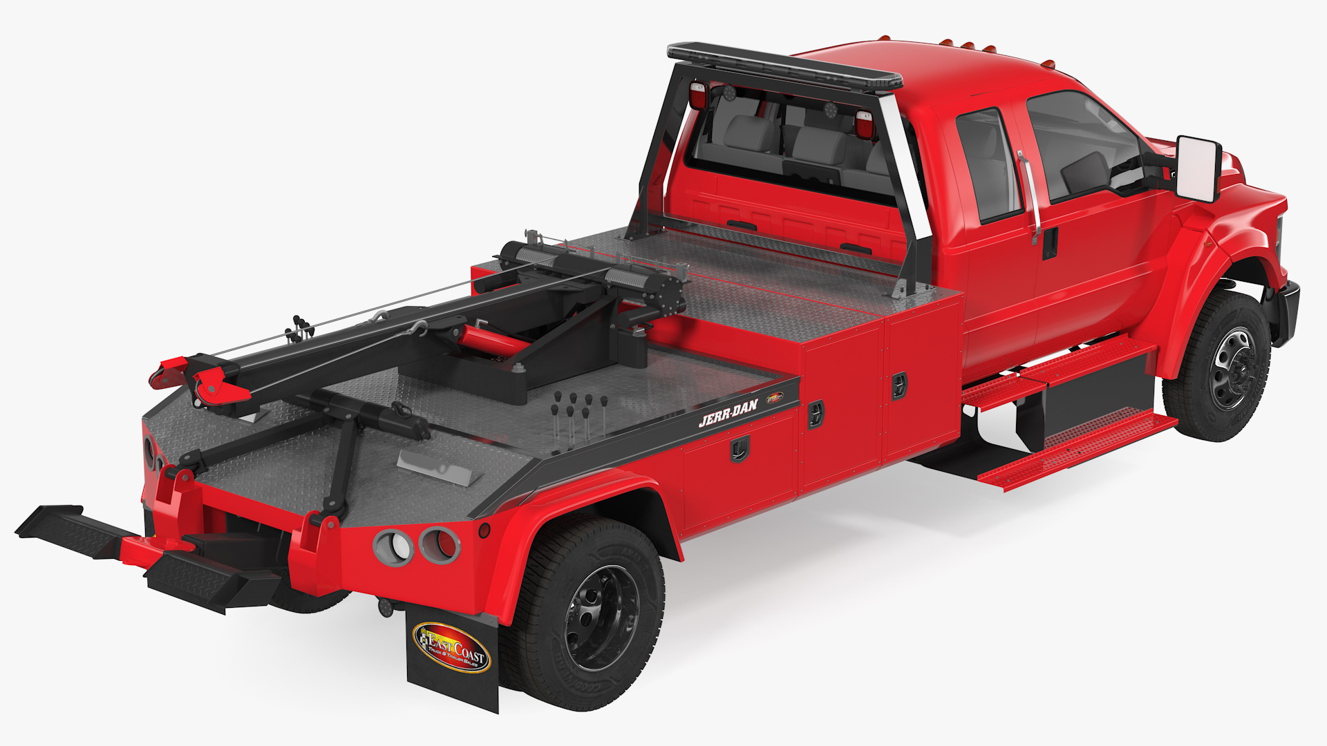 3D Ford F650 Supercab Tow Truck model