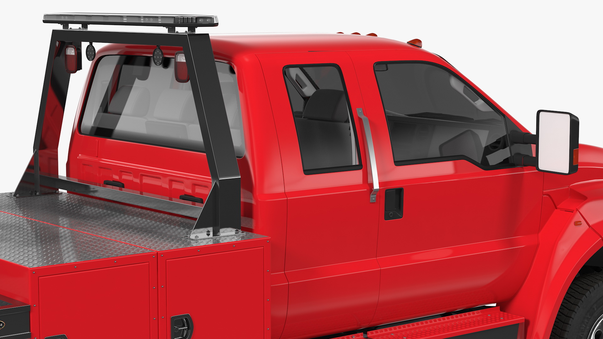 3D Ford F650 Supercab Tow Truck model
