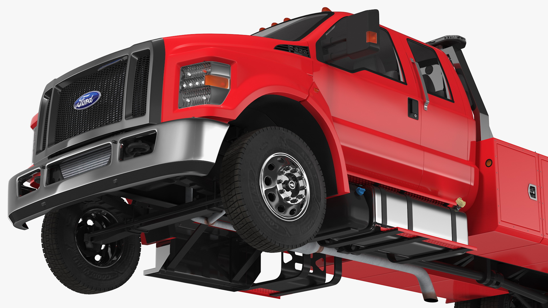 3D Ford F650 Supercab Tow Truck model